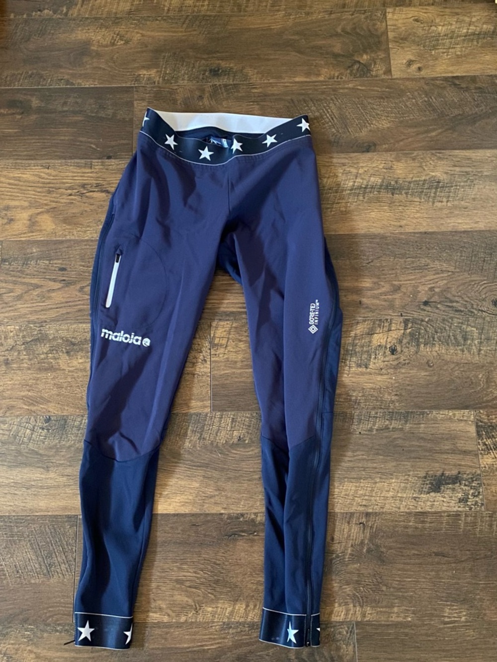 Maloja Women's Navy Star-Trim Performance Tights